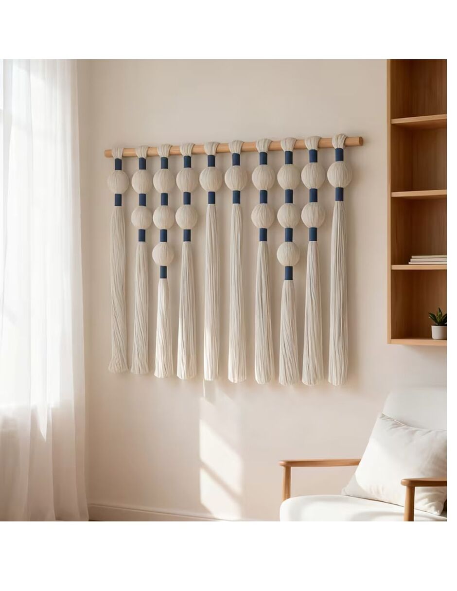 Tapiz Artesanal Bohemio Colgante Macrame Decoración Bohochic