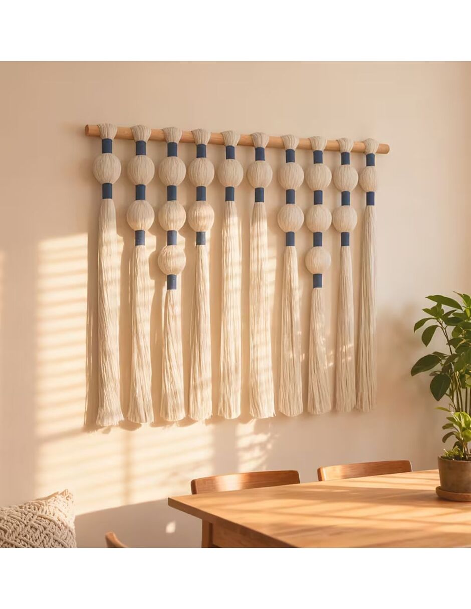 Tapiz Artesanal Bohemio Colgante Macrame Decoración Bohochic