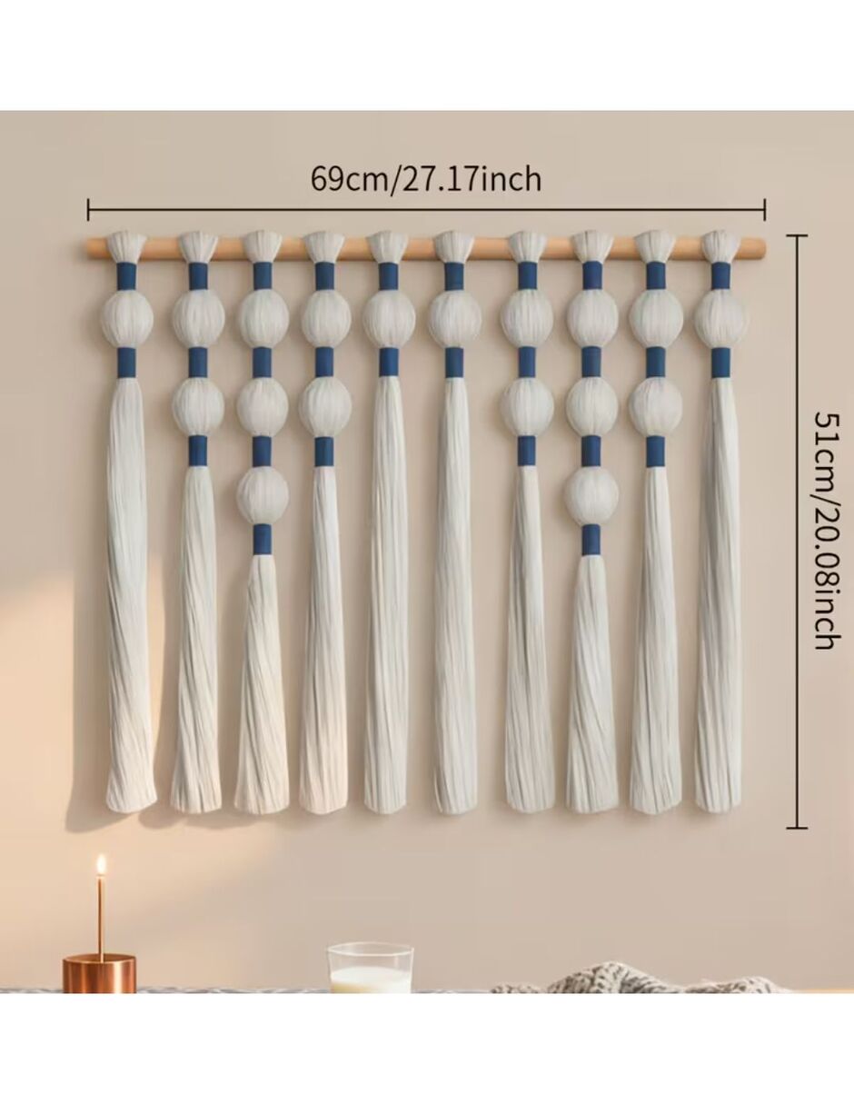 Tapiz Artesanal Bohemio Colgante Macrame Decoración Bohochic