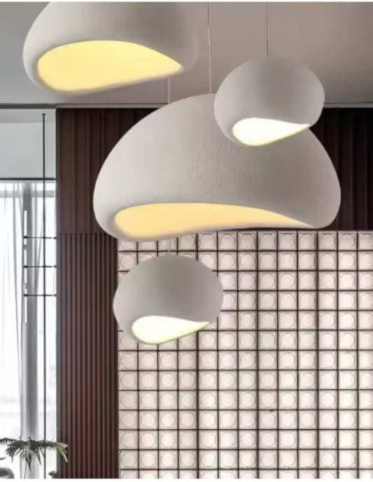 Lampara Nordica Diseño Wabi Sabi Decoración Pantalla 60cm